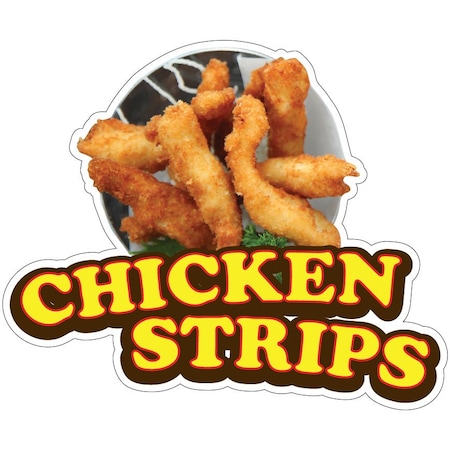 Signmission Chicken Strips Decal Concession Stand Food Truck Sticker, 16" H, D-DC-16 Chicken Strips19 D-DC-16 Chicken Strips19